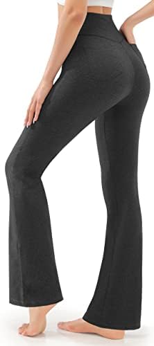 AFİTNE kadın Yoga Elbise Pantolon, yüksek Bel Bootcut Çalışma Pantolon Karın Kontrol 4 Yönlü Streç Egzersiz Rahat Pantolon