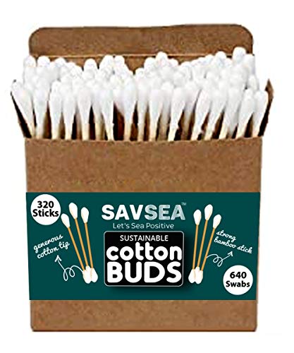 Savsea Bambu Pamuk kulak Tomurcukları 320 sayısı (80 sopa x 4) ve Bambu Kömür yumuşak kıllar Diş Fırçası (2 Sayısı)