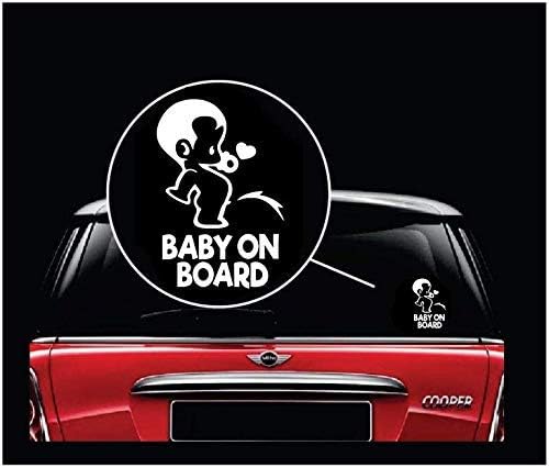 Baby on Board Sign Car Window Sticker-Akşamdan Kalma ve İşeyen Çocuk Tasarım Paketinden Carlos