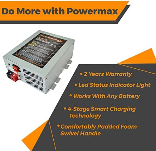 PowerMax PM3 - 65güç Kaynağı, AC-DC Dönüştürücü 110Vac ila 12Vdc 65Amp, 3 Aşamalı Akıllı Şarj Modlu Pil Şarj Cihazı, Dahili Soğutma