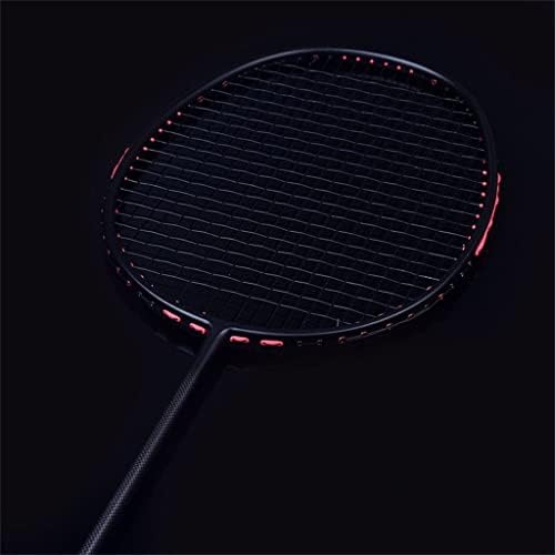 Kalın 6U Tam Karbon badminton raketi-Hafif 72g Raket Yetişkin Eğitim Eğlence Badminton Tek Atış