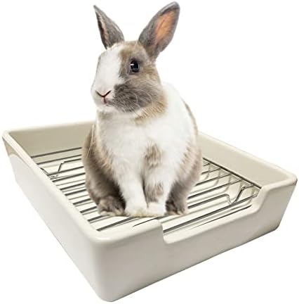Gine Domuzu Çöp Tavası Küçük Hayvanlar için Izgaralı Seramik Tuvalet Tavşanlar için Kare Gelincik Lazımlık Eğitimi Köşesi Gine Domuzu