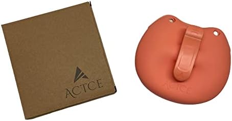 ACTCE Gülen yüz silikon Köpek Eğitim tedavi çantası Taşınabilir kemer klipsi (Şeftali Turuncu)