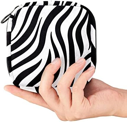 Siyah ve Beyaz Zebra Baskı temizlik peçeteleri Saklama Torbaları Regl Kupası Torbalar ilk yardım pedi Tutucu Tampon Çanta