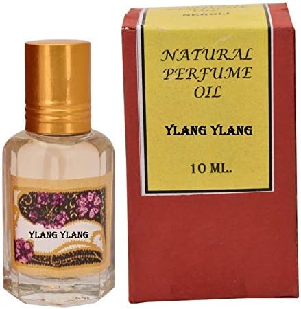 Doğal Parfüm Yağı Attar Hint Parfümü Ittar Alkolsüz 10ml (Ylang Ylang) - Kırmızı