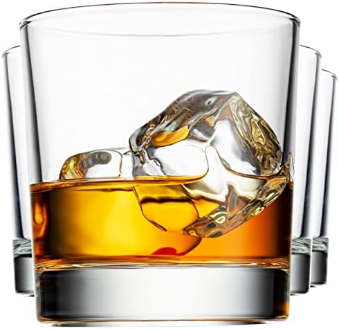 Godinger Eski Moda viski bardağı, İtalyan Yapımı içecek bardakları, Cam Bardak, Viski Hediyeler-4'lü Set