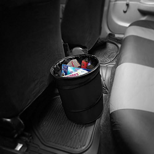 FH Grubu Otomotiv Su Geçirmez Taşınabilir Katlanabilir Büyük çöp tenekesi çöp konteyneri Çoğu Otomobil, SUV ve Kamyona uyar Siyah