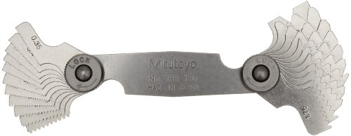 Mitutoyo 188-130, Vida Aralığı Ölçer, 0,35 mm ila 6 mm, 22 Yaprak