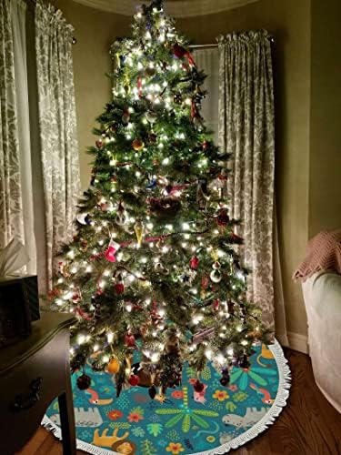 XOLLAR Noel Ağacı Etekler Büyük 48 Orman Karikatür Hayvanlar, kapalı Açık Noel Süslemeleri Ağacı Mat Kış Parti Tatil Yeni Yıl için