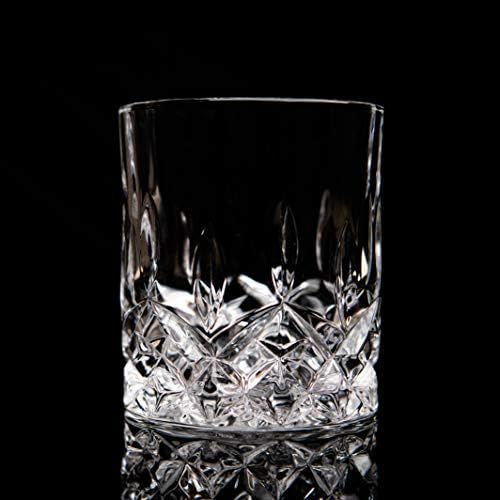 LEMONSODA Kristal Kesim Eski Moda Viski Bardağı-10 oz Ultra Net Premium Kurşunsuz Kristal Cam Bardak İçmek İçin Burbon, Viski, Konyak,