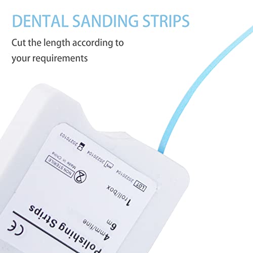 Diş Parlatıcı Diş Dosyası, Diş Aşındırıcı ve Bitirme Şeritleri 4mm x 6M-Diş Cilası Aşındırıcı Şerit Ağız Bakımı Temizleme Aracı (Mavi)