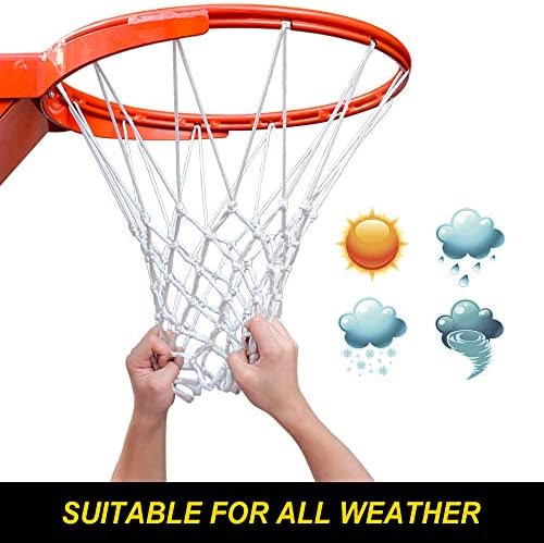 ProSlam Premium Kalite Profesyonel Ağır Basketbol potası ağı Değiştirme-Tüm Hava Koşullarına Dayanıklı Kırbaç, Standart İç veya Dış