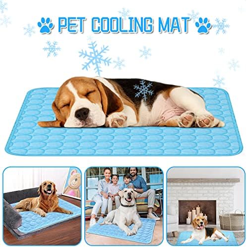 TEAFİRST Pet soğutma matı Serin Ped Yastık Köpek Kedi Köpek Battaniye Yaz yatak (Mavi, S-50 * 40 cm)