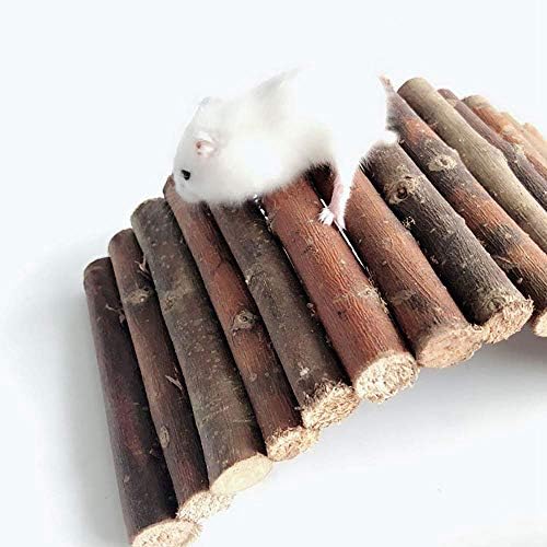 PINVNBY PIVBY Ahşap Hamster Köprü, Sıçan Çiğnemek Oyuncaklar Kürkü Kobay Hamster Fare Sıçan, kemirgenler Merdiven Oyuncak Küçük Hayvan