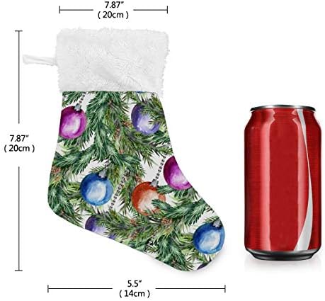 ALAZA Noel Çorap Noel Ağacı Dekorasyon Klasik Kişiselleştirilmiş Küçük Çorap Süslemeleri için Aile Tatil Sezon Parti Dekor Set 4, 7.87