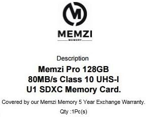 MEMZİ PRO 128 GB Sınıf 10 80 mb/s SDXC Bellek Kartı Fujifilm FinePix için XP200, XP170, XP150, XP130, XP120, XP100, XP90, XP80, XP70
