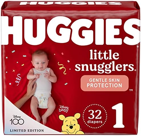 Bebek Bezi Boyutu 1 (8-14 lbs), 32ct, Huggies Küçük Snugglers