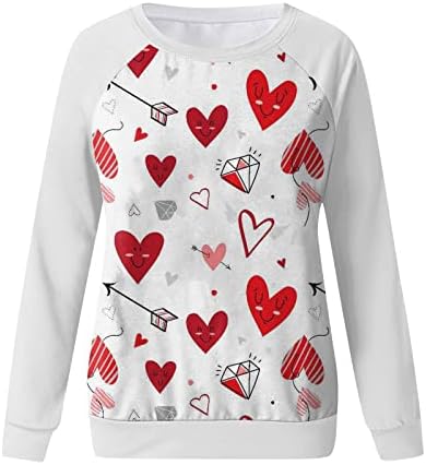 JJHAEVDY sevgililer Günü Tişörtü Kadınlar için Mutlu sevgililer Günü Gömlek Grafik Kazaklar Sevgililer Üstleri Giysi