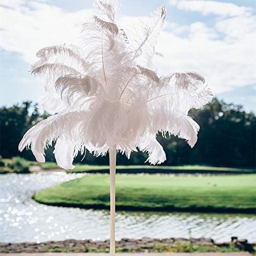 Zamihalaa Toptan Beyaz Devekuşu Tüyü 10 adet-200 adet 15-70 cm DIY Tüyler İğne Düğün Dekorasyon Parti Plumas Karnaval Dansçı-40 - 45