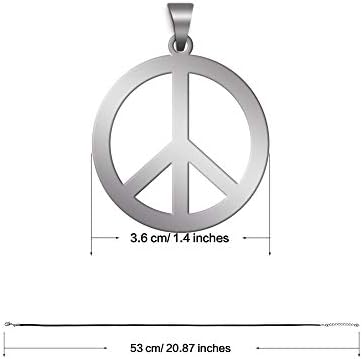 Sunshane 2 Paket Hippi Tarzı Barış Burcu Kolye Hippi Parti Soyunma Aksesuarları, Gümüş
