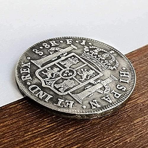 İspanya 1813 Ferdinand VII Çift Sütun Gümüş Sikke Yabancı Sikke Antika Sikke Gümüş Dolar Gümüş Yuvarlak Antik Kopya Hatıra Yenilik