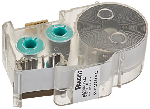 Panduıt H000X025H1C P1 kaset sürekli ısı büzüşmeli boru etiketi, Poliolefin, beyaz