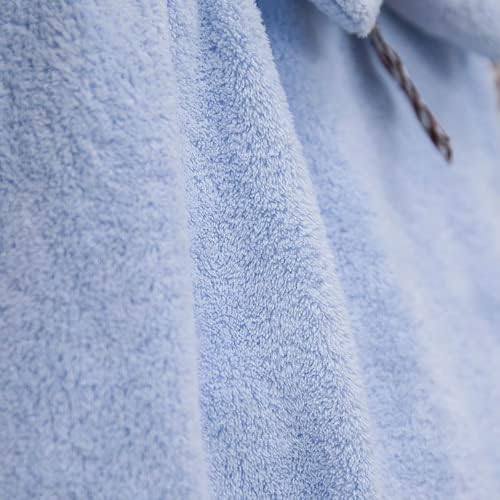 HİQUAY kadın Spa / Banyo vücut sargısı Bornoz ve Saç Havlu Hafif Diz Boyu Duş Şal Ayarlanabilir Kapatma ile, 2 Paket (Mavi)