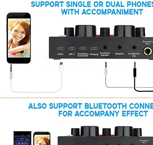 ZHIERPLUS Ses Kartı, 2022 Yeni V8 USB 5.0 Ses Ses Kartı USB Harici Kulaklık Mikrofon için Canlı Yayın KTV Radyo Braodcasting Şarkı