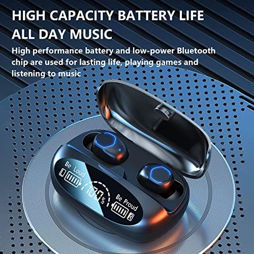 Ke1Clo LED Güç Göstergeli Spor Bluetooth kablosuz kulaklık, 8 Saat Oynatma Mikrofonlu Kulak İçi Kulaklık, HiFi Stereo, Manyetik Şarj,