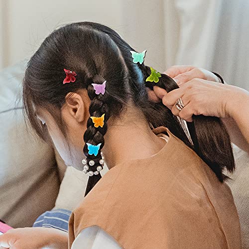 50 Paket Çeşitli Renk Kelebek Saç Klipleri, Kadınlar ve Kızlar için Güzel Mini Kelebek Saç Klipleri saç aksesuarları (Jöle Renkleri)