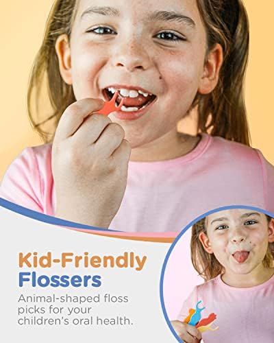 Pııco Tatlandırılmamış Çocuk İpi-Florür İçermeyen Çift Hatlı Diş İpi-Renkli Diş İpi Çubuklarında Eğlenceli Ağız Bakımı - Çocuk Pensesinde