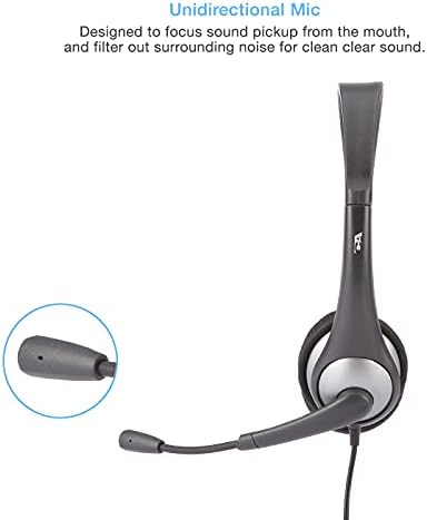Siber Akustik Stereo Kulaklık, ayrı Kulaklık ve Mikrofon Bağlantısı için 3,5 mm stereo ve Y adaptörü, K12 Okul Sınıfı ve Eğitim (AC-204)