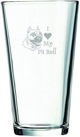 16 oz Bira Bardağı-Pitbull'umu Seviyorum