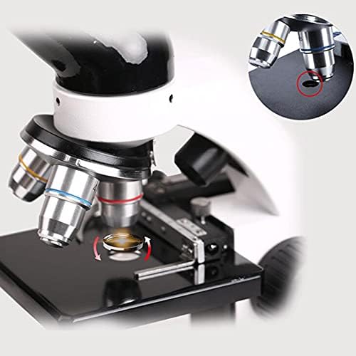 MKXF çocuk Mikroskop, Tek Delikli Optik Mikroskop çocuk Ev Biyolojik Bilimler Öğrenci Deney Seti (Boyut : 1600X)