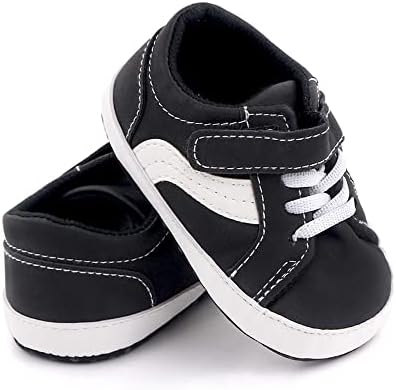 Clowora Unsex Bebek Erkek Kız Tuval Ilk Yürüyüşe Ayakkabı, Yenidoğan Bebek Kaymaz Yumuşak Sole Beşik Sneaker, Bebek Yürüyor Düz Tembel