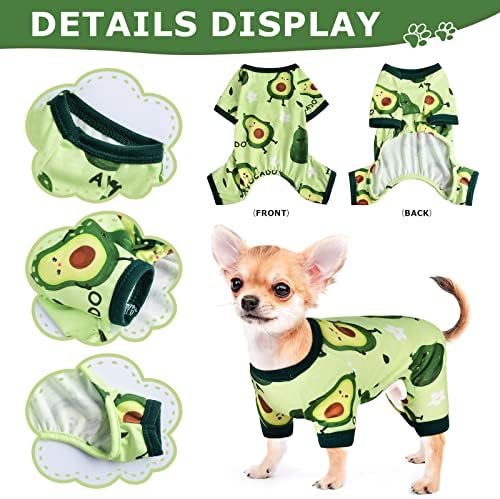 Küçük Köpekler için Köpek Pijamaları, Kız Erkek Köpek Giysileri, Yumuşak Streç Chihuahua Yorkie Giysileri Pijama, İlkbahar Yaz Sevimli
