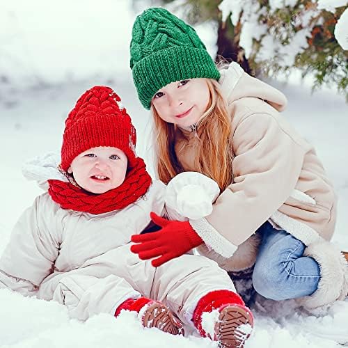 Kenning 72 Pairs Çocuklar Kış Eldiven Sevimli Örme Eldiven Renkli Sıcak Sıkı örgü eldivenler Çocuk Kış Eldiven Toplu Çocuklar için