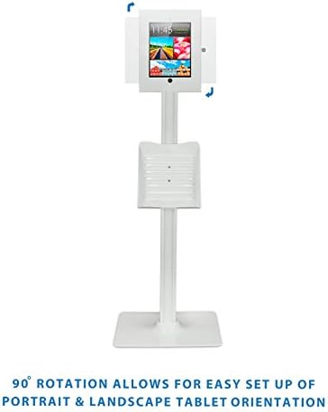 Monte et! Hırsızlığa Karşı iPad Zemin Standı / Temassız iPad Zemin Kiosk / Ayarlanabilir Kilitleme iPad 10.2 ve 10.5 için Belge Tepsili