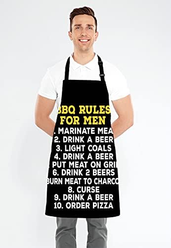 Lefolen Barbekü Kuralları Erkekler İçin BARBEKÜ Pişirme Komik Yenilik Önlük