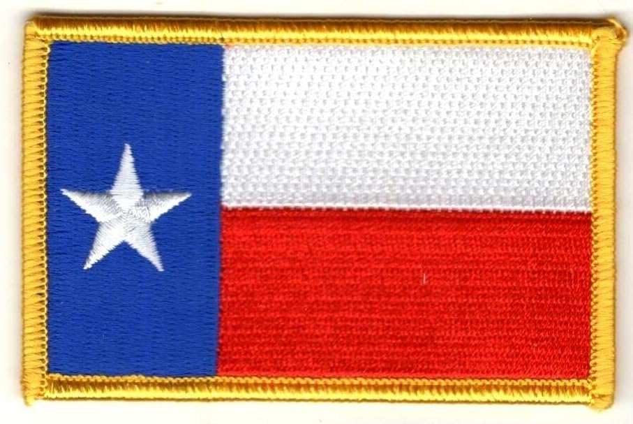 TEXAS EYALET bayrağı altın SINIR 3 1/2 Demir On Patch Lone Star State