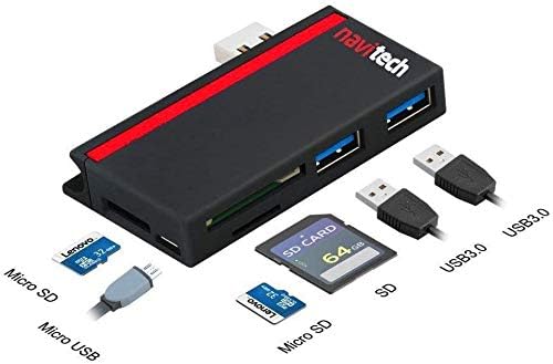 Navitech 2 in 1 Dizüstü/Tablet USB 3.0/2.0 HUB Adaptörü/mikro usb Girişi ile SD/Mikro USB kart okuyucu ile Uyumlu ASUS TUF FX505 15.6