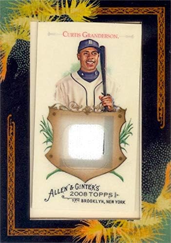 İmza Deposu 627050 Curtis Granderson Oyuncu Yıpranmış Jersey Yama Beyzbol Kartı-Detroit Tigers 2008 Topps Allen & Ginters-Hayır.AGRCG'NİN