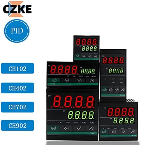 BKUANE Çift Çıkış SSR ve Röle CH102 CH402 CH702 CH902 İki Röle Çıkışı LCD Dijital PID Akıllı Sıcaklık Controller48-240V AC (Renk: CH102)