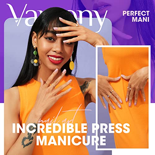 Vamony Doğal Kullanımlık Tırnak Kiti Üzerinde Basın-Kare Şekilli Kısa Uzunluk, 48 adet Düz Renk Mat Akrilik Yanlış Nail İpuçları Kızlar
