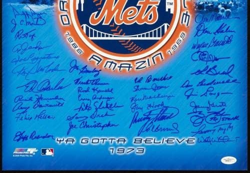 New York Mets Efsaneleri 16x20 Fotoğraf 50 Sigs İmzaladı! Nolan Ryan & Tom Seaver JSA-İmzalı MLB Fotoğrafları