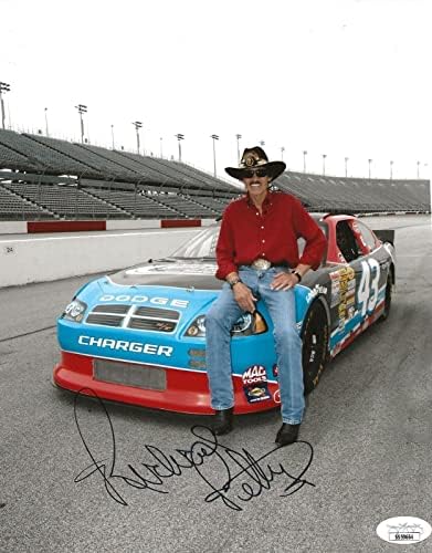 Richard Petty Daytona 500 imzalı Nascar 8x10 fotoğraf imzalı Kral 10 JSA-İmzalı NASCAR Fotoğrafları