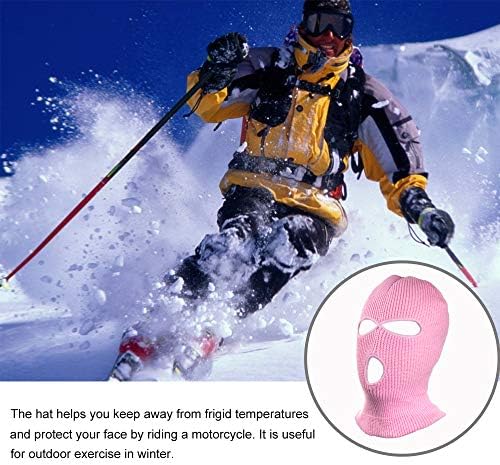 SUNTRADE 3 delik sıcak yumuşak motosiklet kış tam yüz kapak örgü kayak maskesi açık spor için