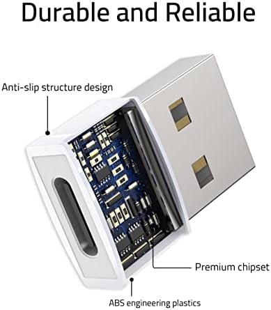 Syntech USB'den USB C Adaptörüne 4 Paket, C Tipi Dişi USB Erkek Dönüştürücü Güç Şarj Kablosu Adaptörü MagSafe Apple Watch Serisi 8/SE/Ultra