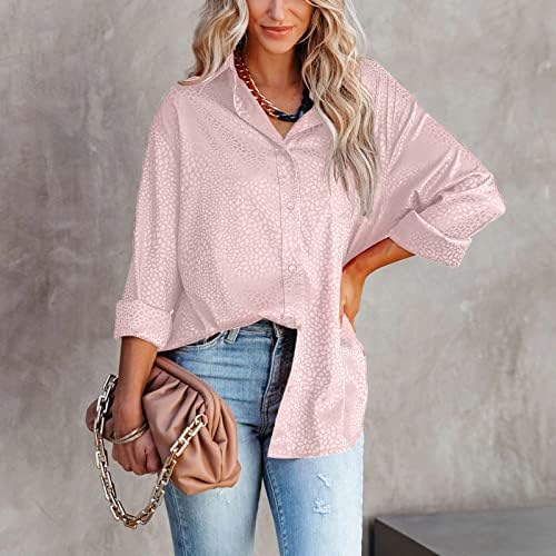 Yaz Sonbahar Uzun Kollu Bluz Kadın Giyim Düğme Aşağı Yukarı Grafik Brunch Üst T Shirt Kadınlar için JG JG