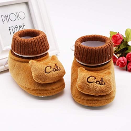Bebek Ayakkabıları Kız Çizmeler Kızlar Taban Ayakkabı Yumuşak Peluş Kış Bebek Kedi Bebek Sıcak Bebek Ayakkabıları Bebek deri ayakkabı